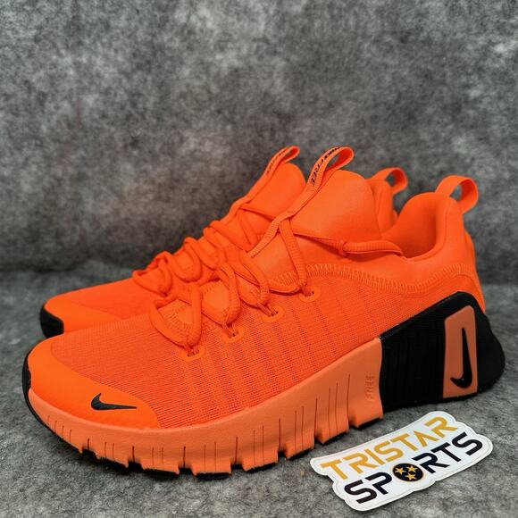 Nike Free Metcon 6 Training Shoes Mens Sz 8.5 Hyper Orange Black FJ7127-801 - Picture 1 of 8